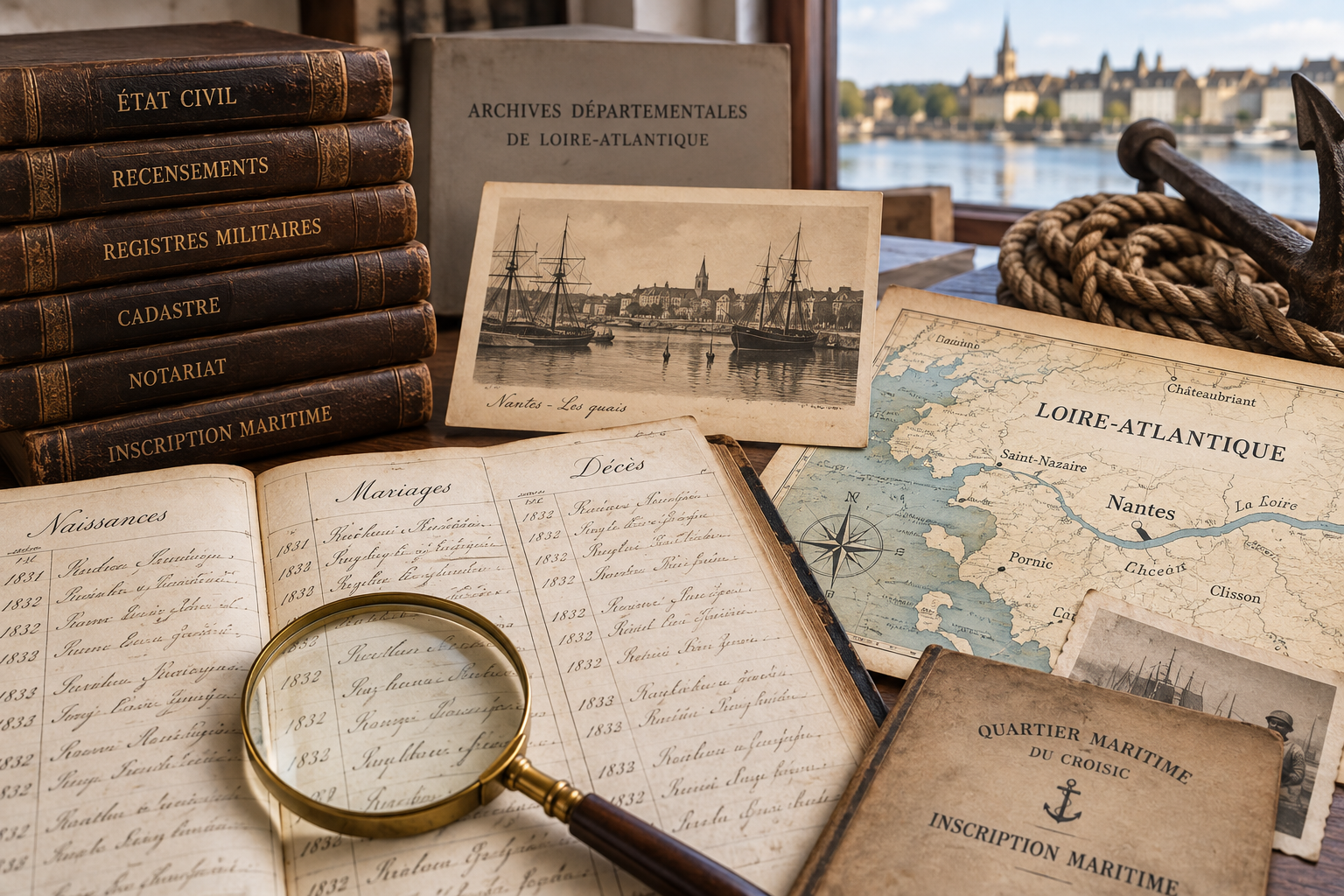 Documents et registres d’archives utilisés pour une recherche généalogique en Loire-Atlantique