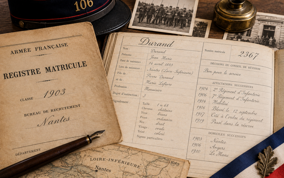 Comment retrouver et lire une fiche matricule militaire ?