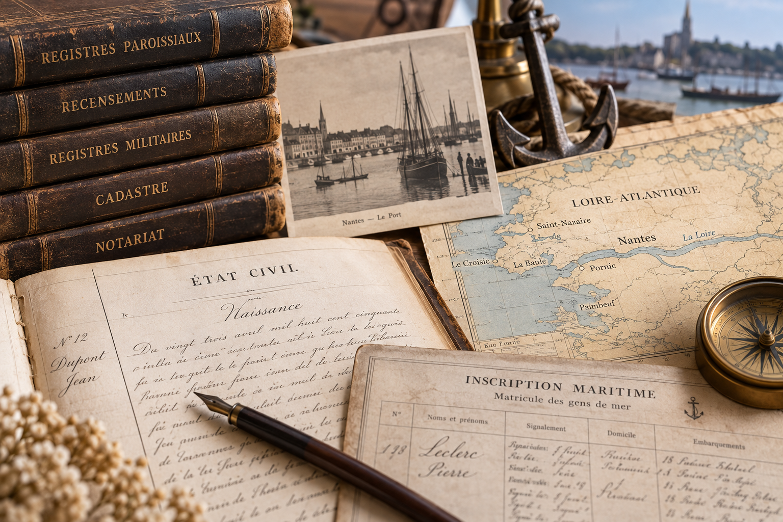 Registre d’inscription maritime et archives de marins en Loire-Atlantique