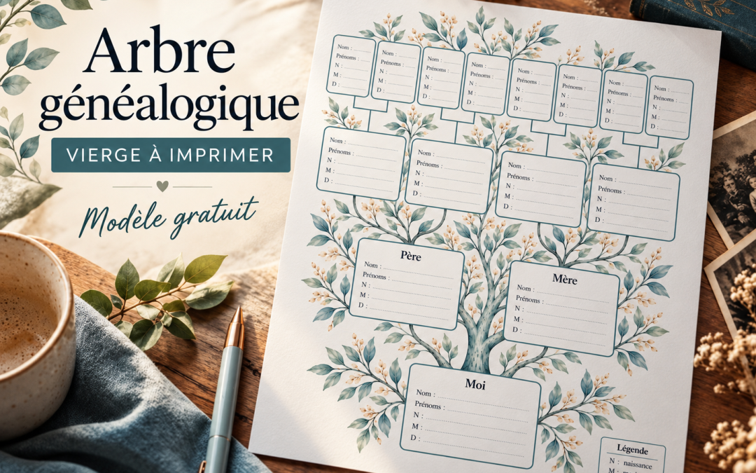 Arbre généalogique vierge à imprimer gratuitement